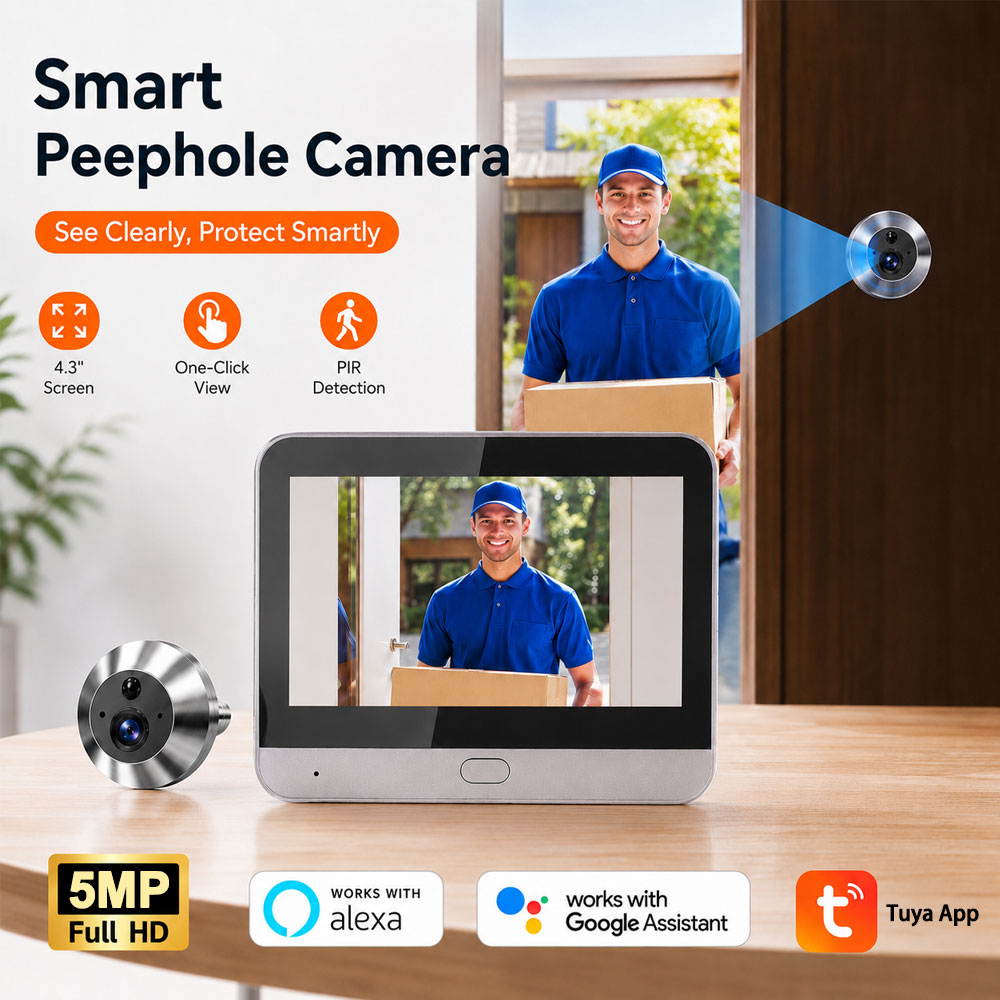 Smart Doorbell Wired - Tuya Smart 5MP 140° ° Spioncino