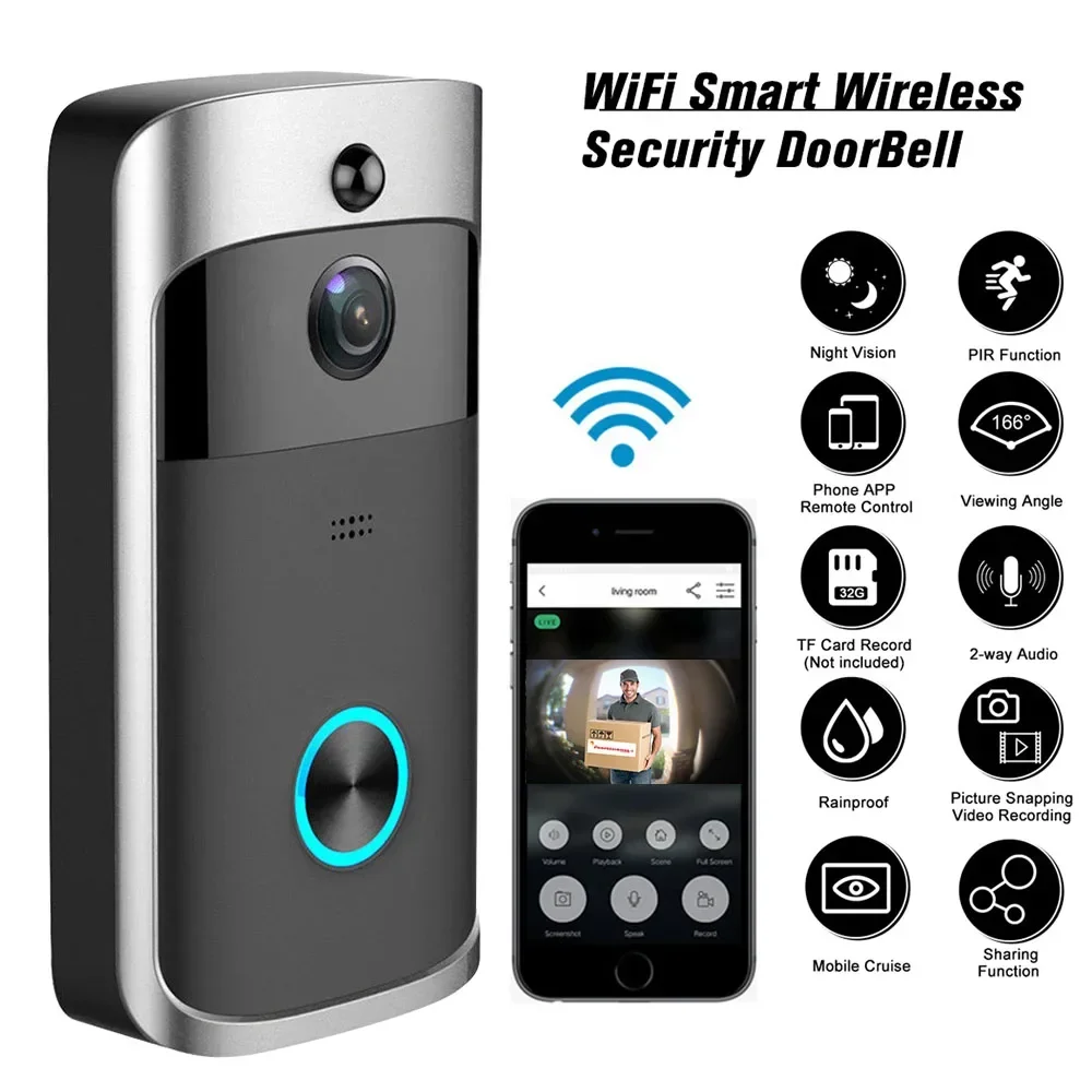 Smart Doorbell Wired - Campanello Wireless WIFI HD 720P per