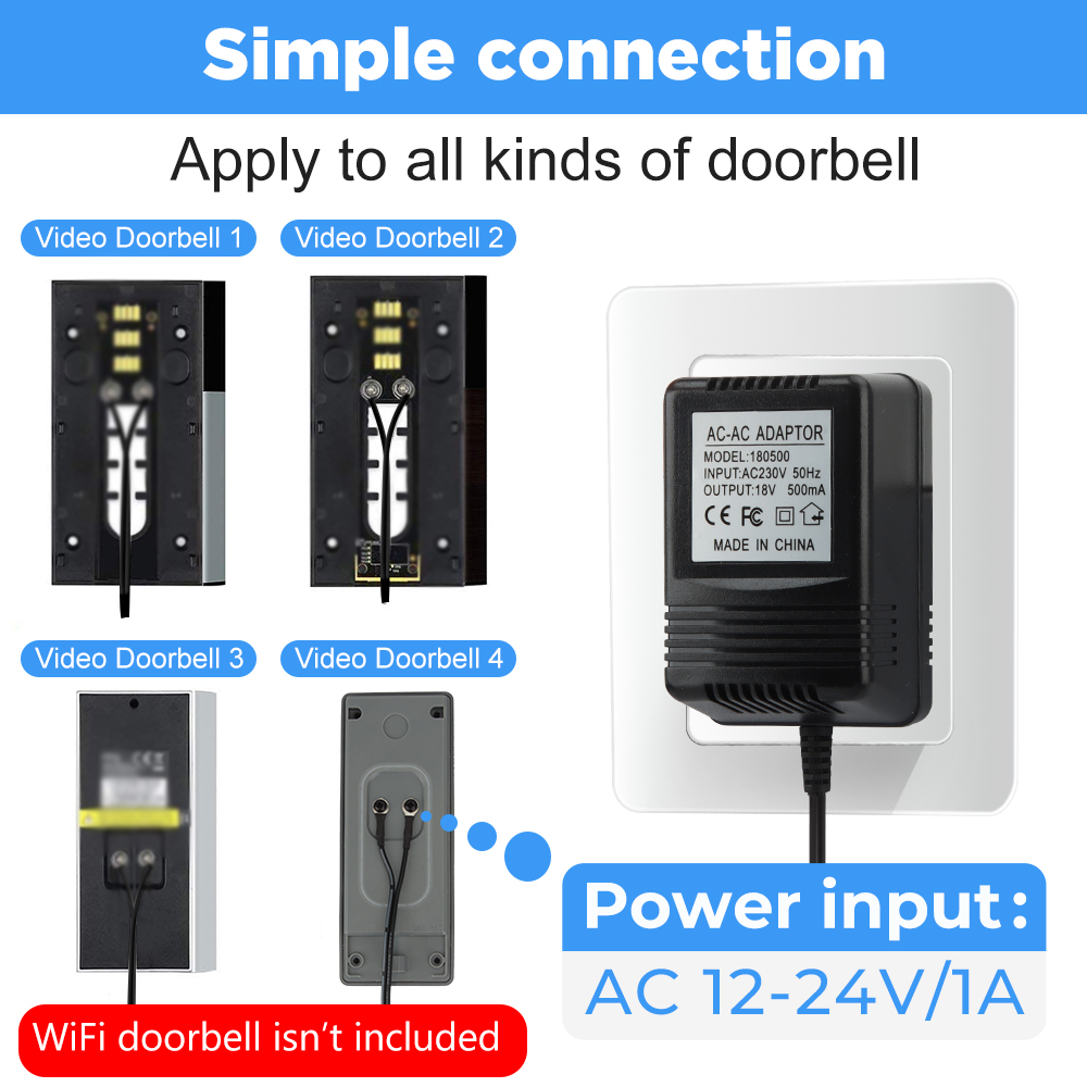Caricatore trasformatore CA 18 - Smart Doorbell Wired recensione e prezzo